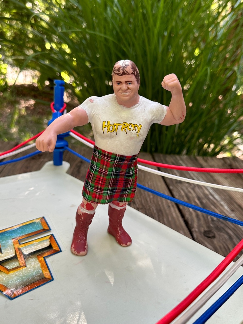 Vintage 1984 LJN WWF WWE Rowdy Roddy Piper With Kilt Wrestling Superstars Figure